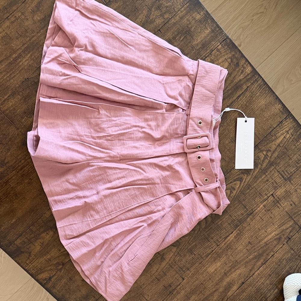 KEEPSAKE the Label Dusty Rose Pleated Mini Skirt